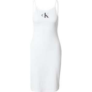 Calvin Klein Swimwear Plážové šaty černá / bílá