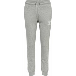 Hummel Sportovní kalhoty 'Noni 2.0' šedý melír / bílá