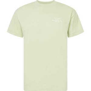 Abercrombie & Fitch Tričko pastelově zelená / bílá
