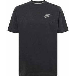 Nike Sportswear Tričko černá / stříbrná