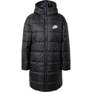 Nike Sportswear Zimní kabát černá / bílá