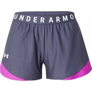 UNDER ARMOUR Sportovní kalhoty 'Play Up 3..0' grafitová / tmavě fialová / bílá