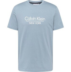 Calvin Klein Tričko chladná modrá / bílá
