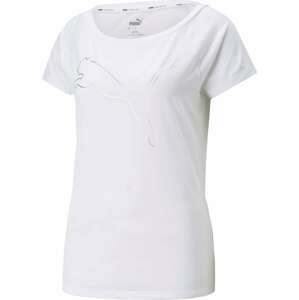 PUMA Funkční tričko stříbrná / bílá