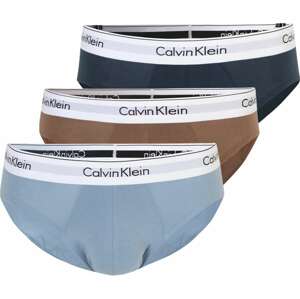 Calvin Klein Underwear Slipy opálová / tmavě modrá / hnědá / bílá