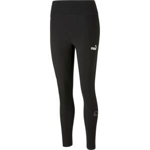 PUMA Sportovní kalhoty 'POWER' černá / bílá