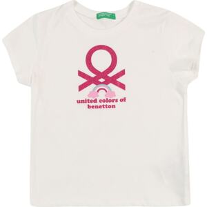 UNITED COLORS OF BENETTON Tričko mátová / pink / růžová / bílá