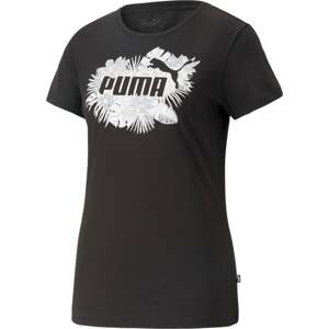 PUMA Funkční tričko světle šedá / černá / bílá