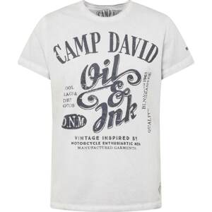 CAMP DAVID Tričko antracitová / světle šedá