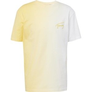 Tommy Jeans Tričko žlutá / bílá