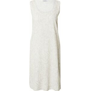 ZABAIONE Letní šaty 'Amanda' šedobéžová / přírodní bílá