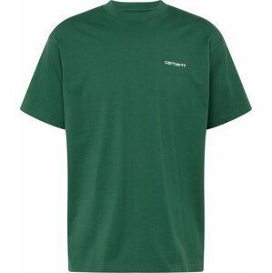 Carhartt WIP Tričko trávově zelená / bílá