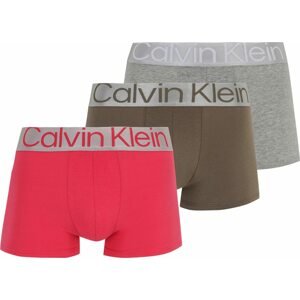 Calvin Klein Underwear Boxerky šedá / čedičová šedá / olivová / pink