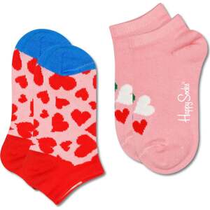 Happy Socks Ponožky královská modrá / světle růžová / červená / bílá