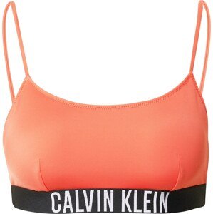 Calvin Klein Swimwear Horní díl plavek oranžově červená / černá / bílá