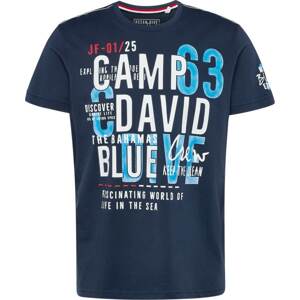 CAMP DAVID Tričko modrá / námořnická modř / červená / bílá