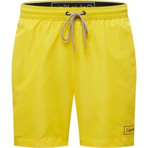 Calvin Klein Swimwear Plavecké šortky žlutá / černá