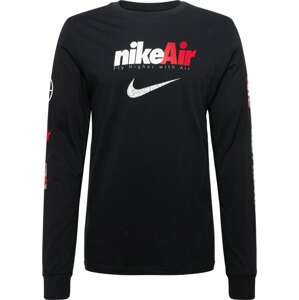 Nike Sportswear Tričko červená / černá / bílá