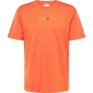 Tommy Jeans Tričko námořnická modř / oranžová / červená / bílá