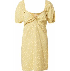Abercrombie & Fitch Letní šaty žlutá / bílá