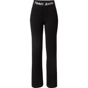 Tommy Jeans Kalhoty černá / bílá