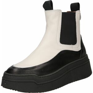 MJUS Chelsea boty 'LIBO' černá / barva bílé vlny