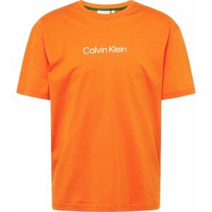 Calvin Klein Tričko oranžová / bílá