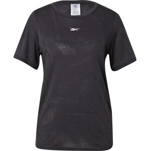 Reebok Sport Funkční tričko 'Burnout' černá / bílá