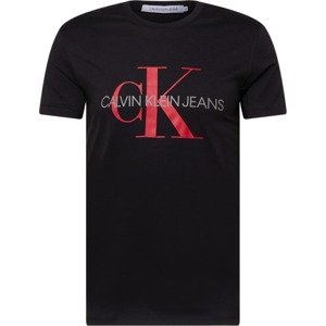 Calvin Klein Jeans Tričko červená / černá