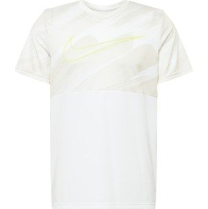 NIKE Funkční tričko béžová / žlutá / bílá
