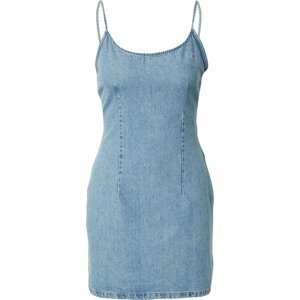 Tommy Jeans Letní šaty modrá džínovina