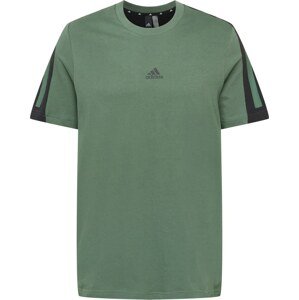 ADIDAS SPORTSWEAR Funkční tričko tmavě zelená / černá