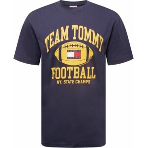 Tommy Jeans Tričko tmavě modrá / žlutá / červená / bílá