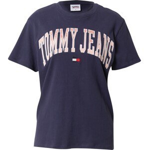 Tommy Jeans Tričko námořnická modř / růžová / červená / bílá