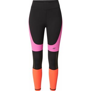 4F Sportovní kalhoty oranžová / pink / černá