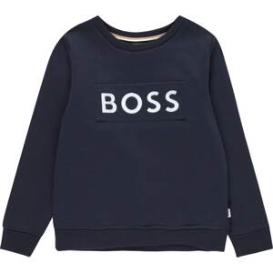 BOSS Kidswear Mikina námořnická modř / bílá