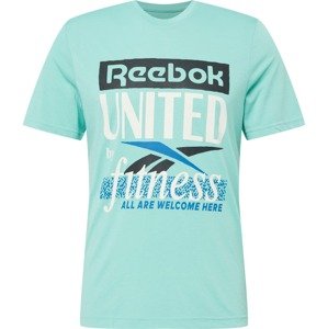 Reebok Sport Funkční tričko 'United by Fitness' modrá / tyrkysová / černá / bílá