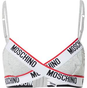Moschino Underwear Podprsenka šedý melír / červená / bílá