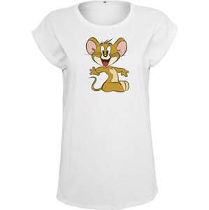 Merchcode Tričko 'Tom & Jerry Mouse' bílá