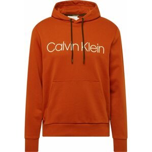 Calvin Klein Mikina oranžová / černá / bílá