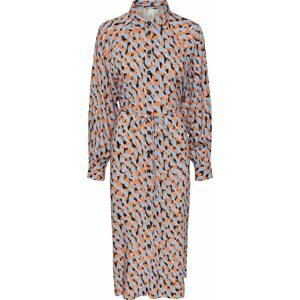Y.A.S Košilové šaty 'MELIPO' nebeská modř / oranžová / růžová / černá