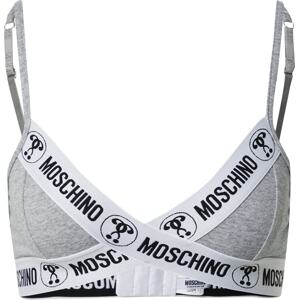 Moschino Underwear Horní díl plavek 'Reggiseno' šedý melír / černá / bílá