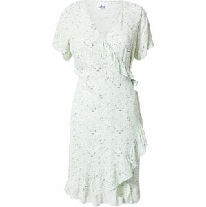 BLUE SEVEN Letní šaty světle zelená / černá / bílá