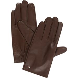 TOMMY HILFIGER Prstové rukavice čokoládová