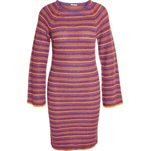 Noisy may Úpletové šaty 'SELINA' fialová / lilek / oranžová