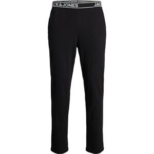 JACK & JONES Pyžamové kalhoty 'JAXON' černá / bílá