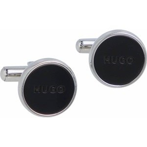 HUGO Manžetové knoflíčky 'E-Color' černá / stříbrná