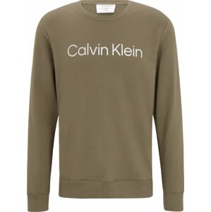 Calvin Klein Underwear Mikina khaki / bílá