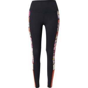 ROXY Sportovní kalhoty béžová / antracitová / pink / růžová