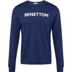 UNITED COLORS OF BENETTON Shirt námořnická modř / bílá